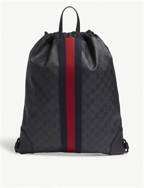 gucci leather drawstring backpack ebay|Gucci clearance backpacks.